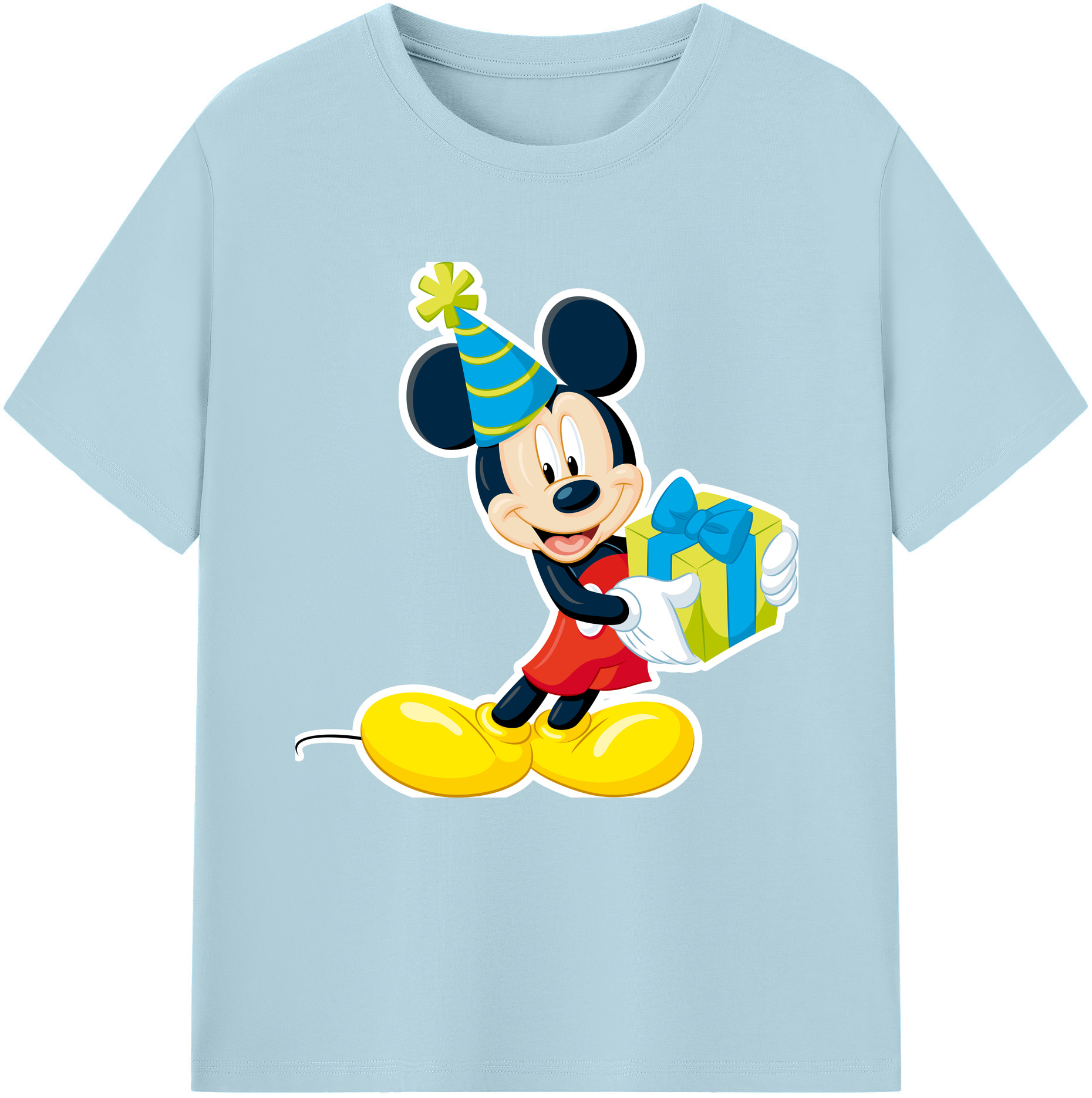 （画像用） ミッキーマウス Mickey Mouse 綿100％半袖Tシャツ（フロントプリント）